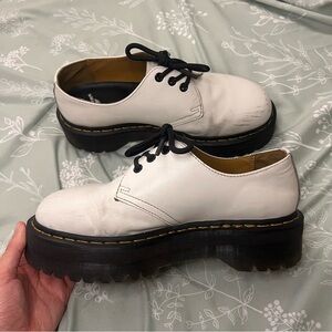 Doc Martens White Platform Shoes